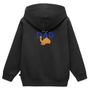 Camel Dad - Camel Lover Gift - Dad Gift - Kinder Premium Organic Zip Hoodie - Schwarz - Hinten - AI Model Kid Male (0cm)