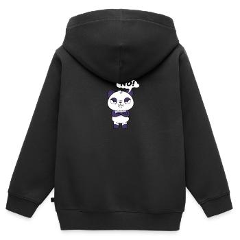 Angry Panda Wütendes Baby Panda - Kinder Premium Organic Zip Hoodie - Schwarz - Hinten - AI Model Kid Male (0cm)