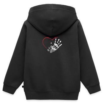 Hundebesitzer - Kinder Premium Organic Zip Hoodie - Schwarz - Hinten - AI Model Kid Male (0cm)