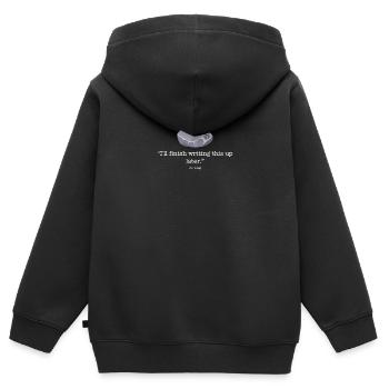 Procrastinationscp - secure contain protect scp - Kids Premium Organic Zip-up Hoodie - black - Back - AI Model Kid Male (0cm)