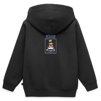Wanna Clash Arena Royale Clans - Kinder Premium Organic Zip Hoodie - Schwarz - Hinten - AI Model Kid Male (0cm)