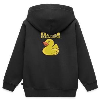 Bademeister Freibad See Pool Schwimmer Kleiner - Kinder Premium Organic Zip Hoodie - Schwarz - Hinten - AI Model Kid Male (0cm)