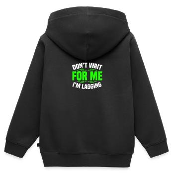 Jeux - Sweat Premium à capuche zippé enfant bio - noir - Dos - AI Model Kid Male (0cm)