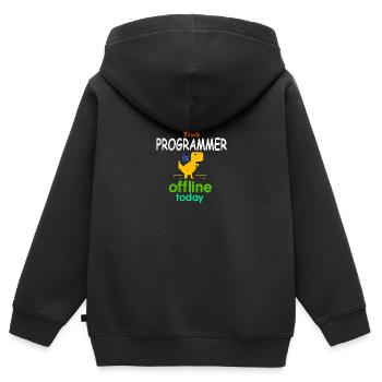 Programmierer ist offline - Kinder Premium Organic Zip Hoodie - Schwarz - Hinten - AI Model Kid Male (0cm)