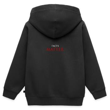Journalist Journalismus Nachrichten Fakten - Kinder Premium Organic Zip Hoodie - Schwarz - Hinten - AI Model Kid Male (0cm)