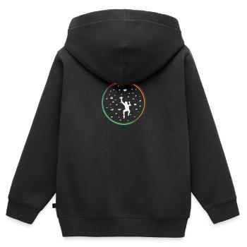Kletterwand Grafik Geschenk Klettern Kletterer - Kinder Premium Organic Zip Hoodie - Schwarz - Hinten - AI Model Kid Male (0cm)