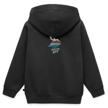 Hufschmied Huf Schmied Schmiede Schmiedekunst - Kinder Premium Organic Zip Hoodie - Schwarz - Hinten - AI Model Kid Male (0cm)