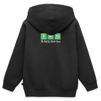 Farts The Not So Noble Gases Funny Chemistry - Sweat Premium à capuche zippé enfant bio - noir - Dos - AI Model Kid Male (0cm)