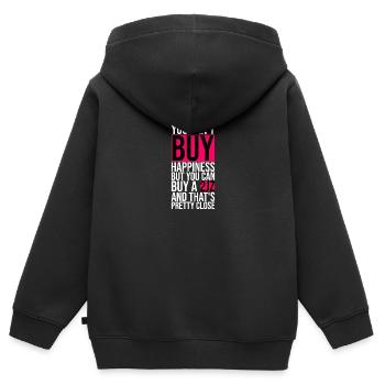 Vous ne pouvez pas acheter des Happines mais vous pouvez acheter un 2JZ - Sweat Premium à capuche zippé enfant bio - noir - Dos - AI Model Kid Male (0cm)