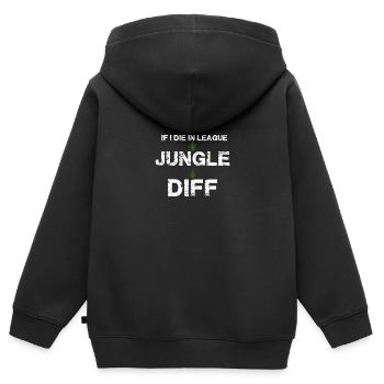 jungle difference League be a legend - Kinder Premium Organic Zip Hoodie - Schwarz - Hinten - AI Model Kid Male (0cm)