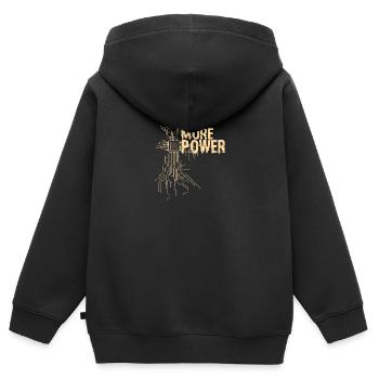 More power hardware engineer design - Kids Premium Organic Zip-up Hoodie - black - Back - AI Model Kid Male (0cm)