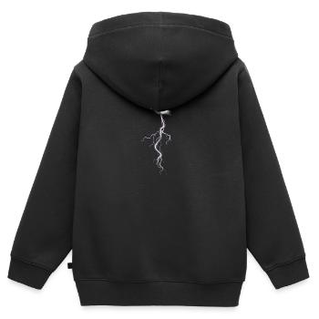 Lighting Gift Idea Lightning Bolt Graphic - Kids Premium Organic Zip-up Hoodie - black - Back - AI Model Kid Male (0cm)