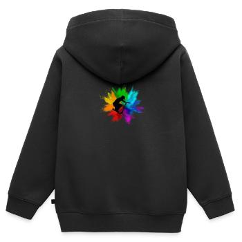 Stunt Scooter Stunt Geschenk Tretroller Skater - Kinder Premium Organic Zip Hoodie - Schwarz - Hinten - AI Model Kid Male (0cm)