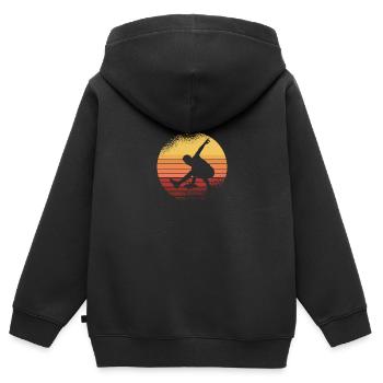 Freestyle Frisbee - Kinder Premium Organic Zip Hoodie - Schwarz - Hinten - AI Model Kid Male (0cm)
