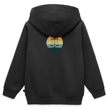 Avocat avocat avocat avocat avocat cadeau - Sweat Premium à capuche zippé enfant bio - noir - Dos - AI Model Kid Male (0cm)