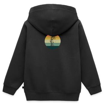 Avocat avocat avocat avocat avocat cadeau - Sweat Premium à capuche zippé enfant bio - noir - Dos - AI Model Kid Male (0cm)