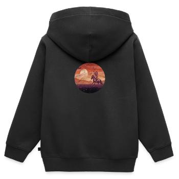 Navajo Indigenous Tribal Leader Native American - Kinder Premium Organic Zip Hoodie - Schwarz - Hinten - AI Model Kid Male (0cm)