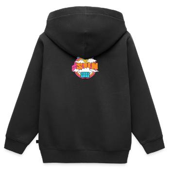 Energy Photovoltaic - Harvest the Sun - Solar - Kinder Premium Organic Zip Hoodie - Schwarz - Hinten - AI Model Kid Male (0cm)