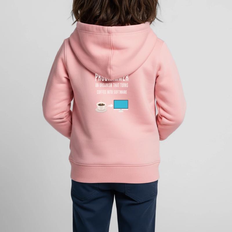 Programmer Code Computer Software Developer Kids Premium Organic Zip-up Hoodie