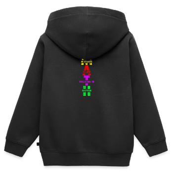 Mathematiklehrer Rechnen Mathe Mathelehrer - Kinder Premium Organic Zip Hoodie - Schwarz - Hinten - AI Model Kid Male (0cm)