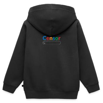 Suchmaschinen-Zensur Big Tech Censor - Kinder Premium Organic Zip Hoodie - Schwarz - Hinten - AI Model Kid Male (0cm)