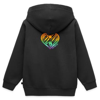 Ihre Psychische Gesundheit Mentale Gesundheit - Kinder Premium Organic Zip Hoodie - Schwarz - Hinten - AI Model Kid Male (0cm)