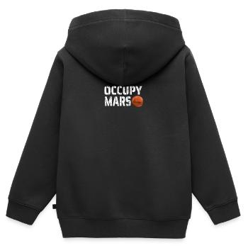 Occupy Mars Mission Vers Mars Espace Cadeau - Sweat Premium à capuche zippé enfant bio - noir - Dos - AI Model Kid Male (0cm)