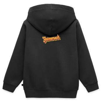 Gutmensch - Kinder Premium Organic Zip Hoodie - Schwarz - Hinten - AI Model Kid Male (0cm)