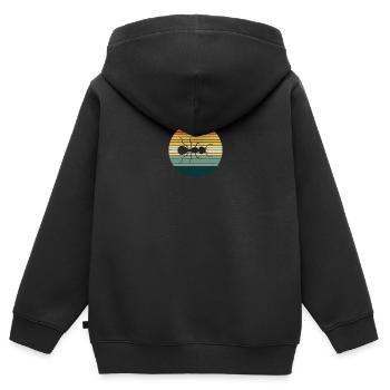 Fourmis colonie de fourmis fourreau de fourmis - Sweat Premium à capuche zippé enfant bio - noir - Dos - AI Model Kid Male (0cm)