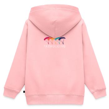 Gleitschirmfliegen - Kinder Premium Organic Zip Hoodie - Rosa - Hinten - AI Model Kid Female (0cm)