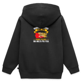 Nonna siciliana sicilia - Kinder Premium Organic Zip Hoodie - Schwarz - Hinten - AI Model Kid Male (0cm)
