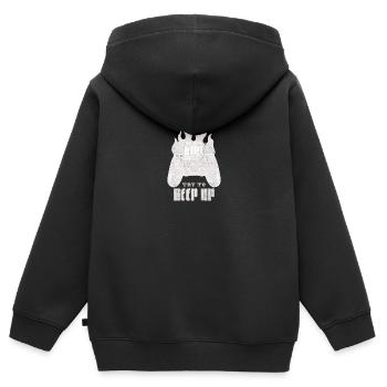 Ich brauche keine Therapie Ich brauche nur meine Videospiele - Kinder Premium Organic Zip Hoodie - Schwarz - Hinten - AI Model Kid Male (0cm)