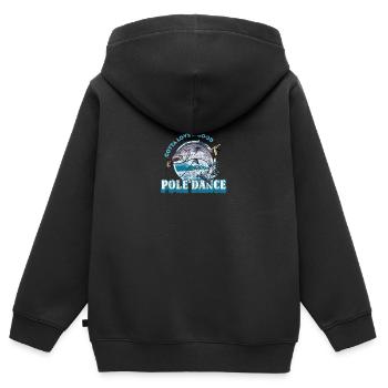 Gotta Love A Good Pole Dance, Angelliebhaber - Kinder Premium Organic Zip Hoodie - Schwarz - Hinten - AI Model Kid Male (0cm)