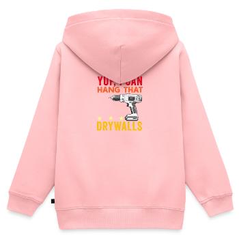 Trockenbauinstallateur Trockenbauer Trockenbaufertiger - Kinder Premium Organic Zip Hoodie - Rosa - Hinten - AI Model Kid Female (0cm)