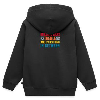 Autoradio für Audio-Installateur-Lautsprecher Autobass - Kinder Premium Organic Zip Hoodie - Schwarz - Hinten - AI Model Kid Male (0cm)