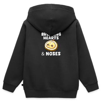 Durian Fruchtliebhaber Lustige Durio Zibethinus Männer - Kinder Premium Organic Zip Hoodie - Schwarz - Hinten - AI Model Kid Male (0cm)