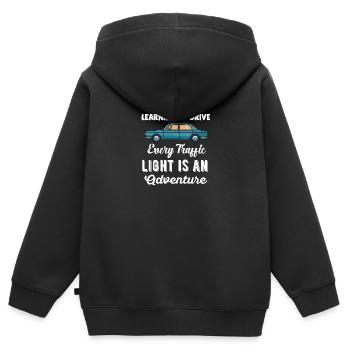 Neue Fahrschüler Mädchen Frauen Mutter Tochter - Kinder Premium Organic Zip Hoodie - Schwarz - Hinten - AI Model Kid Male (0cm)