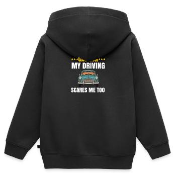 Neue Fahrschüler Mädchen Frauen Mutter Tochter - Kinder Premium Organic Zip Hoodie - Schwarz - Hinten - AI Model Kid Male (0cm)