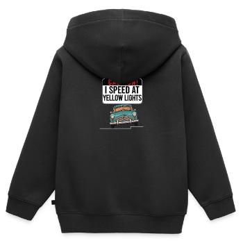 Neue Fahrschüler Mädchen Frauen Mutter Tochter - Kinder Premium Organic Zip Hoodie - Schwarz - Hinten - AI Model Kid Male (0cm)