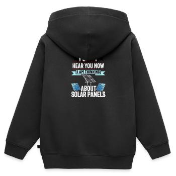 Solar Panel Installer Technician Men Renewable - Kids Premium Organic Zip-up Hoodie - black - Back - AI Model Kid Male (0cm)