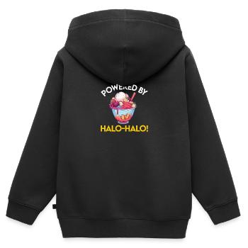 Philippines Philippines Femmes Hommes Cuisine philippine - Sweat Premium à capuche zippé enfant bio - noir - Dos - AI Model Kid Male (0cm)