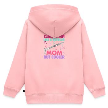 Joueur de clarinette pour fille Femmes Fille Drôle - Sweat Premium à capuche zippé enfant bio - rose - Dos - AI Model Kid Female (0cm)