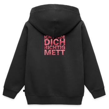 I think you're right Mett - Kids Premium Organic Zip-up Hoodie - black - Back - AI Model Kid Male (0cm)