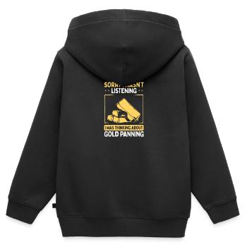 Gold Prospector Gold Miner for Gold Gold Panning - Kinder Premium Organic Zip Hoodie - Schwarz - Hinten - AI Model Kid Male (0cm)