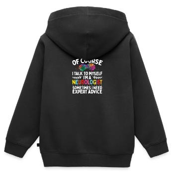 Neurologist Brain Surgery Brain Scan - Kids Premium Organic Zip-up Hoodie - black - Back - AI Model Kid Male (0cm)