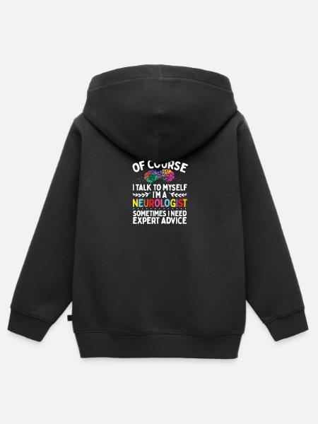 Neurologist Brain Surgery Brain Scan - Kinder Premium Organic Zip Hoodie - Schwarz