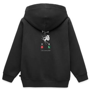 Skipisten Rufen Skiläufer Skischuhe Skigebiet - Kinder Premium Organic Zip Hoodie - Schwarz - Hinten - AI Model Kid Male (0cm)