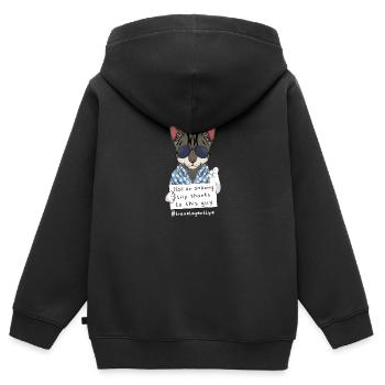 Travel Agent Cat Art For Tourism Advisors - Kinder Premium Organic Zip Hoodie - Schwarz - Hinten - AI Model Kid Male (0cm)