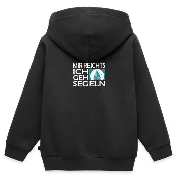 Lustiger Segler und Seefahrer Spruch - Kinder Premium Organic Zip Hoodie - Schwarz - Hinten - AI Model Kid Male (0cm)