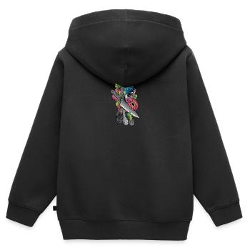 Koch I Gewürze Küche Kochmütze Köchin Motiv für - Kinder Premium Organic Zip Hoodie - Schwarz - Hinten - AI Model Kid Male (0cm)